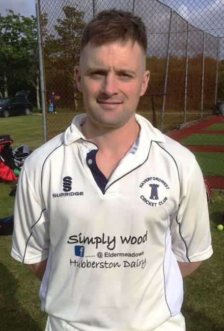 Dai Davies - 52 not out for Haverfordwest Dai Davies - 52 not out for Haverfordwest